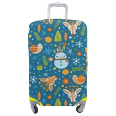 Snowman Deer Snowman Deer Luggage Cover (medium) by designsbymallika