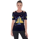 Horoscope Libra Astrology Zodiac Shoulder Cut Out Short Sleeve Top View1