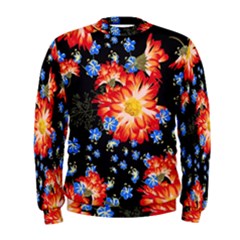 Orange And Blue Chamomiles Design Men s Sweatshirt by ArtsyWishy