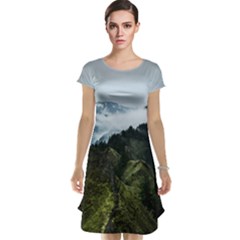 Mountain Landscape Cap Sleeve Nightdress by goljakoff