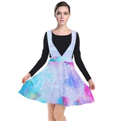 Rainbow Paint Plunge Pinafore Dress by goljakoff