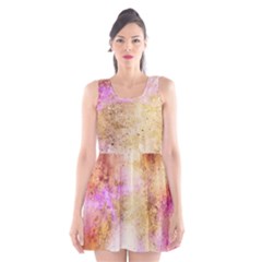 Golden Paint Scoop Neck Skater Dress by goljakoff