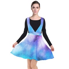 Metallic Paint Plunge Pinafore Dress by goljakoff