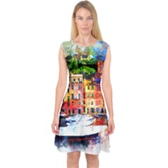 Boat Capsleeve Midi Dress by goljakoff