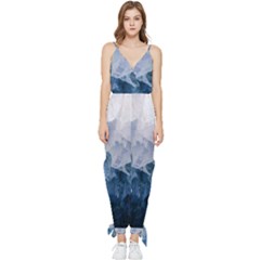 Blue Mountain Sleeveless Tie Ankle Jumpsuit by goljakoff