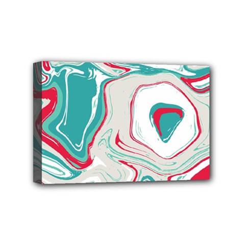 Vivid Marble Pattern Mini Canvas 6  X 4  (stretched) by goljakoff