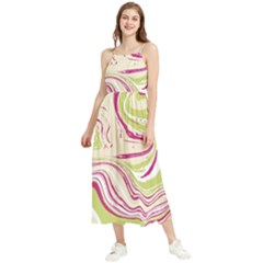 Vector Vivid Marble Pattern 6 Boho Sleeveless Summer Dress by goljakoff