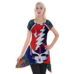 Grateful Dead - Short Sleeve Side Drop Tunic by Sapixe