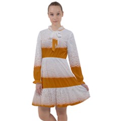 Beer Foam Bubbles Alcohol  Glass All Frills Chiffon Dress by Amaryn4rt