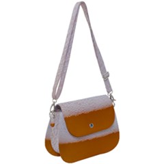 Beer Foam Bubbles Alcohol  Glass Saddle Handbag by Amaryn4rt