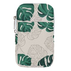 Green Monstera Leaf Illustrations Waist Pouch (large) by HermanTelo