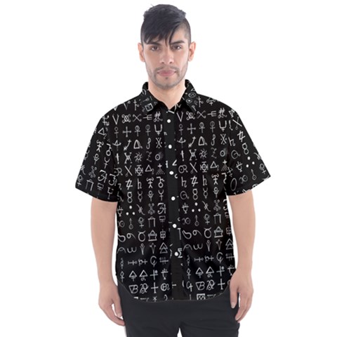 Alchemical Symbols - Collected Inverted Men s Short Sleeve Shirt by WetdryvacsLair