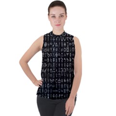 Alchemical Symbols - Collected Inverted Mock Neck Chiffon Sleeveless Top by WetdryvacsLair