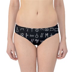 Hobo Signs Collected Inverted Hipster Bikini Bottoms by WetdryvacsLair