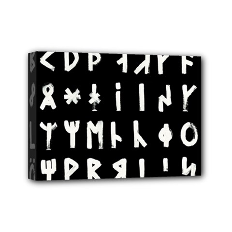 Complete Dalecarlian Rune Set Inverted Mini Canvas 7  X 5  (stretched) by WetdryvacsLair