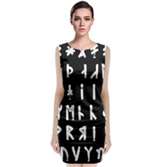 Complete Dalecarlian Rune Set Inverted Sleeveless Velvet Midi Dress by WetdryvacsLair