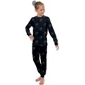 Arfican Head Sculpture Motif Print Pattern Kids  Long Sleeve Set  View1