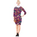 Paisley Purple Quarter Sleeve Hood Bodycon Dress View2