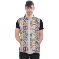 Mosaic Print Men s Puffer Vest by designsbymallika