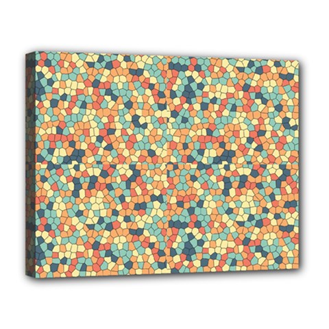 Mosaic Print 2 Canvas 14  X 11  (stretched) by designsbymallika