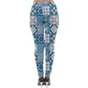 Ceramic Tile Pattern Lightweight Velour Leggings View2