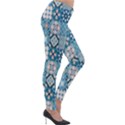 Ceramic Tile Pattern Lightweight Velour Leggings View4