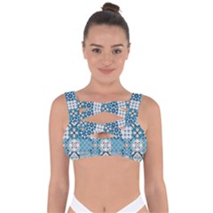 Ceramic Tile Pattern Bandaged Up Bikini Top by designsbymallika