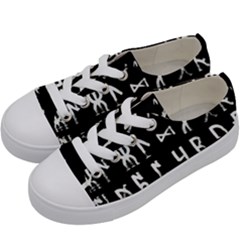 Macromannic Runes Collected Inverted Kids  Low Top Canvas Sneakers by WetdryvacsLair