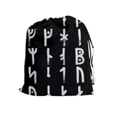 Medieval Runes Collected Inverted Complete Drawstring Pouch (xl) by WetdryvacsLair