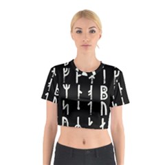 Medieval Runes Collected Inverted Complete Cotton Crop Top by WetdryvacsLair