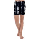 Medieval Runes Collected Inverted Complete Kids  Lightweight Velour Capri Yoga Leggings View1