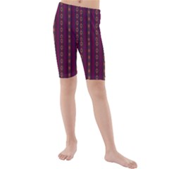 Maroon Sprinkles Kids  Mid Length Swim Shorts by Sparkle