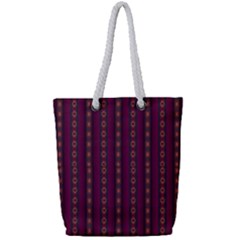 Maroon Sprinkles Full Print Rope Handle Tote (small) by Sparkle