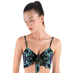 Kolodo Blue Cheer Woven Tie Front Bralet by Sparkle