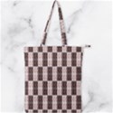 Rosegold Beads Chessboard Double Zip Up Tote Bag View1