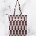 Rosegold Beads Chessboard Double Zip Up Tote Bag View2