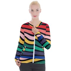 Nine 9 Bar Rainbow Sea Sickness Casual Zip Up Jacket by WetdryvacsLair