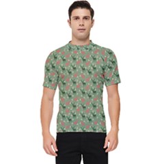 Deer Retro Pattern Men s Short Sleeve Rash Guard by HermanTelo