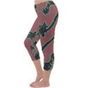 Tropical Style Floral Motif Print Pattern Capri Winter Leggings  View2