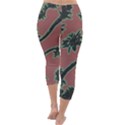 Tropical Style Floral Motif Print Pattern Capri Winter Leggings  View4