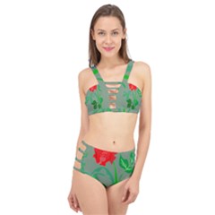 Red Rose  Cage Up Bikini Set by grafikamaria