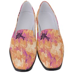 Yellow And Pink Abstract Women s Classic Loafer Heels by Dazzleway