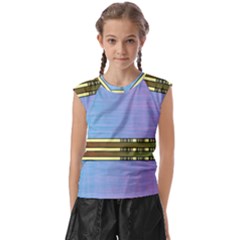 Glitched Vaporwave Hack The Planet Kids  Raglan Cap Sleeve Tee by WetdryvacsLair