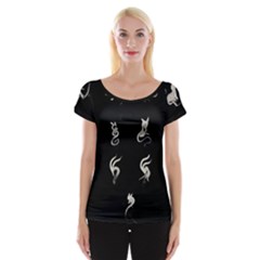 Katzen Cats Cap Sleeve Top by WetdryvacsLair