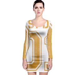 1 Best Dad Long Sleeve Bodycon Dress by blackacturus