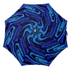 Blue Vivid Marble Pattern 16 Straight Umbrellas by goljakoff