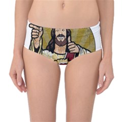 Buddy Christ Mid-waist Bikini Bottoms by Valentinaart