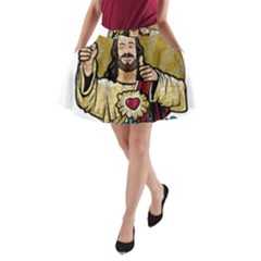 Buddy Christ A-line Pocket Skirt by Valentinaart