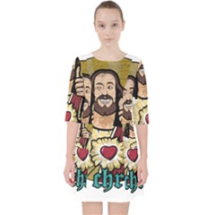 Buddy Christ Pocket Dress by Valentinaart