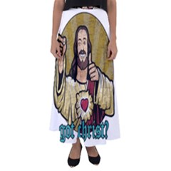 Buddy Christ Flared Maxi Skirt by Valentinaart